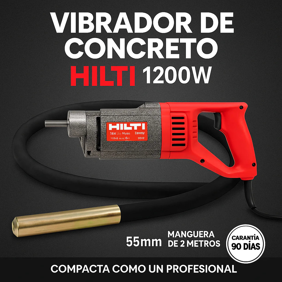 Vibrador de Concreto Industrial HILTI 1200W