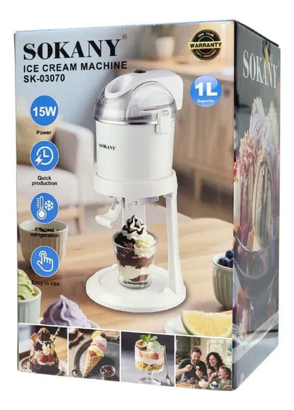 Máquina para Hacer Helados Sokany 1L SK-03070 – 15W