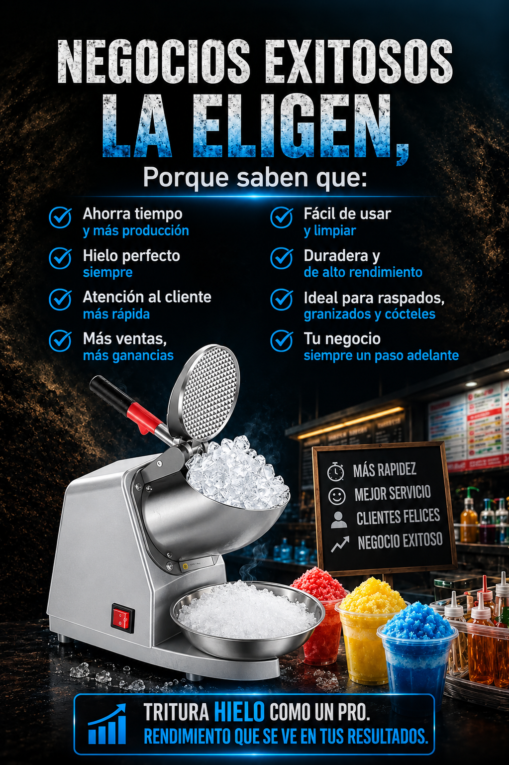 Triturador de Hielo Profesional Para negocio