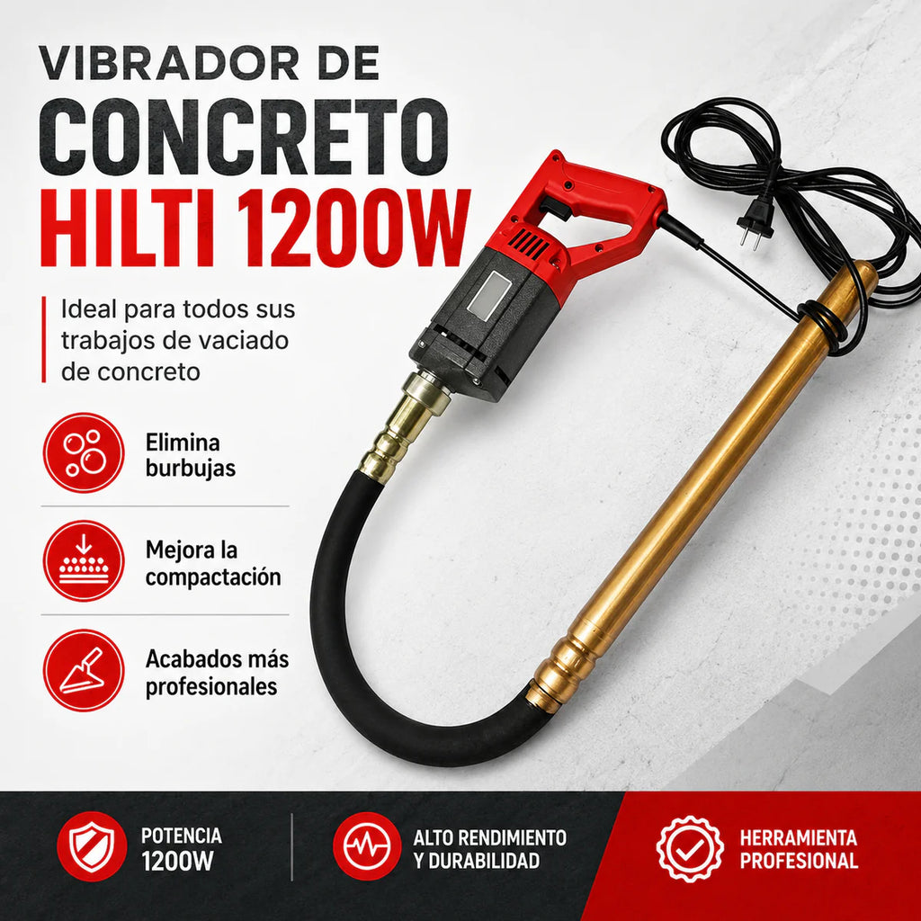 Vibrador de Concreto Industrial HILTI 1200W
