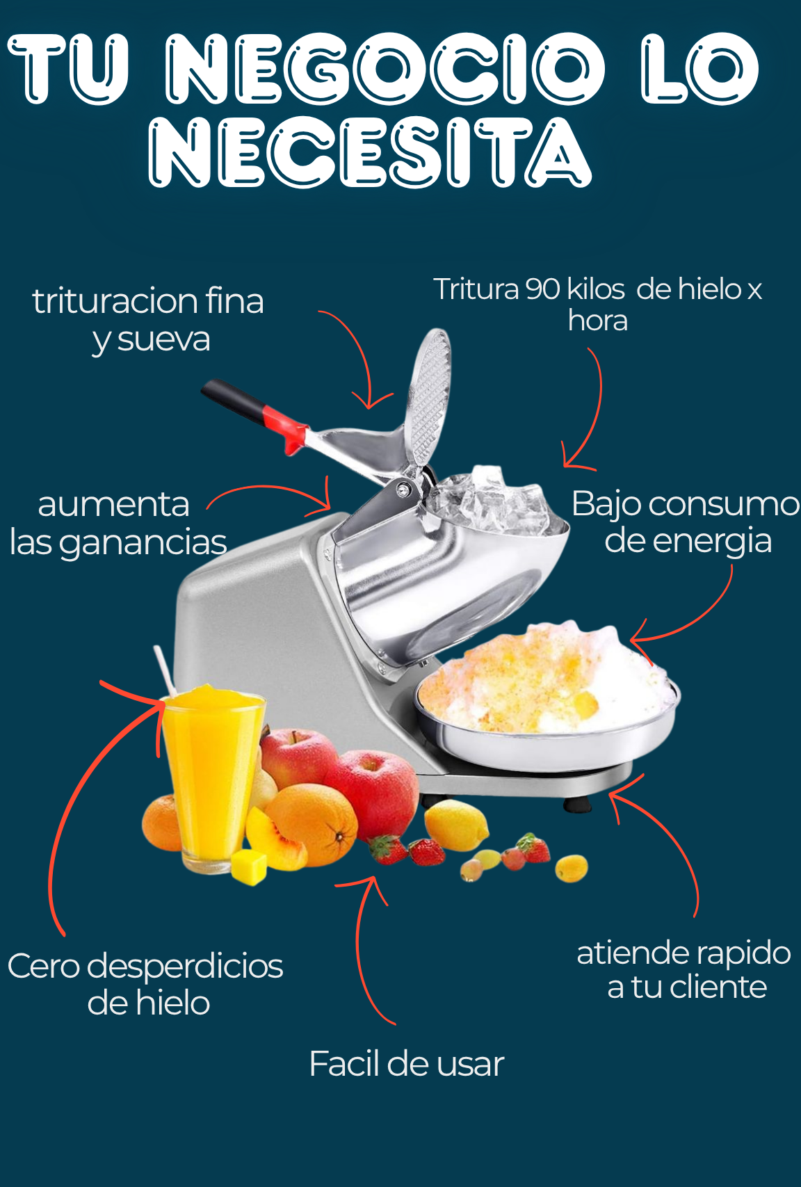 Triturador de Hielo Profesional